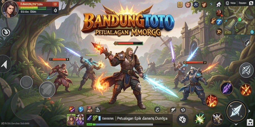 Screenshot gameplay BANDUNGTOTO yang menampilkan petualangan epik di dunia MMORPG.