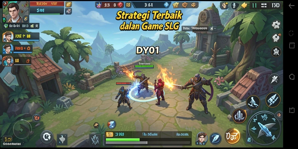 Tampilan gameplay menarik dari DY01 yang menampilkan strategi SLG.