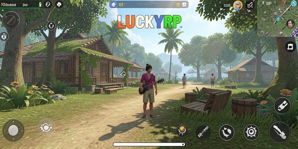 Tampilan menarik dan gameplay seru LUCKYRP di layar ponsel.