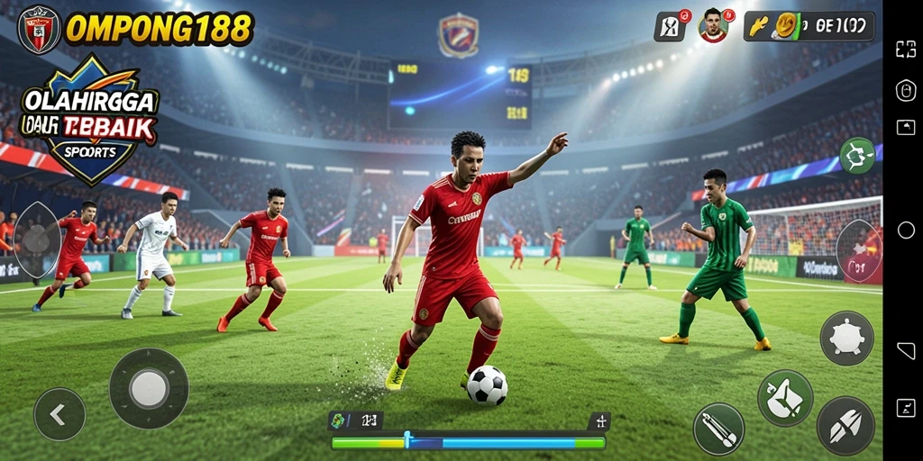 Screenshot utama OMPONG188 menampilkan aksi seru dalam permainan olahraga.
