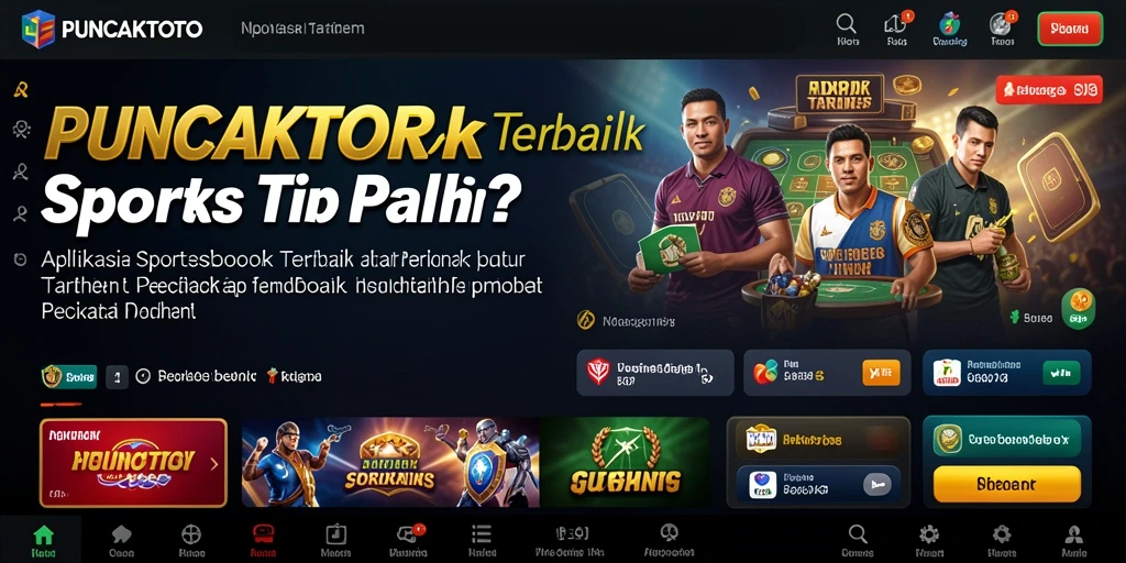 Screenshot PUNCAKTOTO menampilkan antarmuka taruhan olahraga yang menarik.