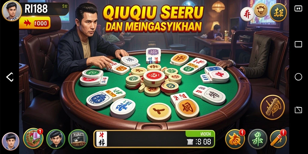 Tampilan gameplay seru QiuQiu di RI188.