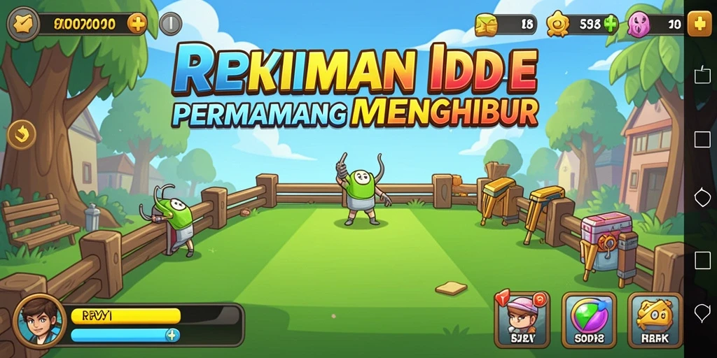 Tangkapan layar utama RPVIP1 yang memamerkan gameplay Idle yang menarik.