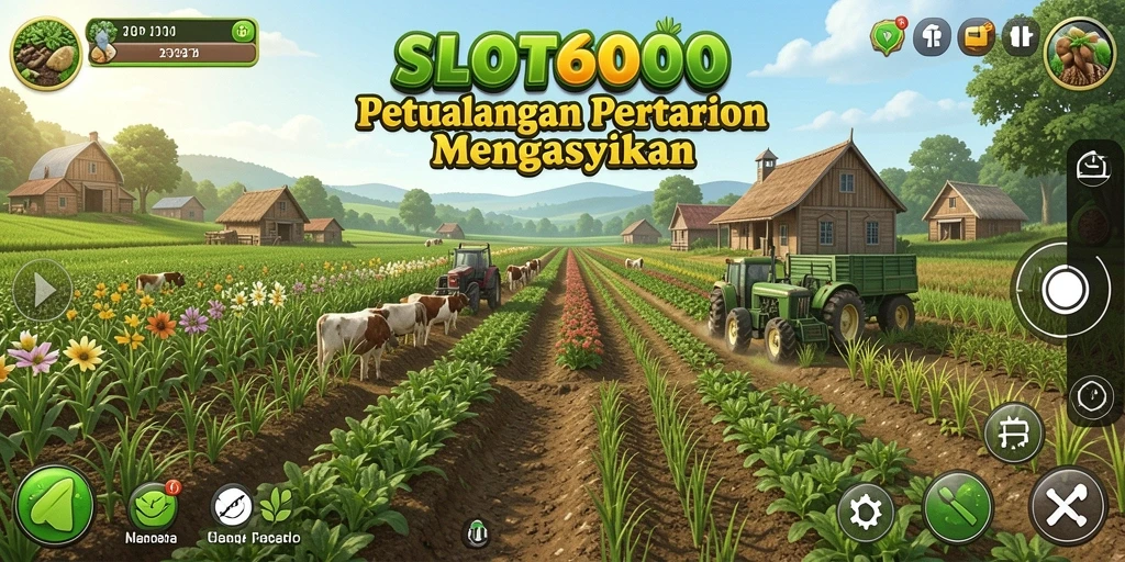 Tampilan gameplay pertanian yang memikat dan interaktif.