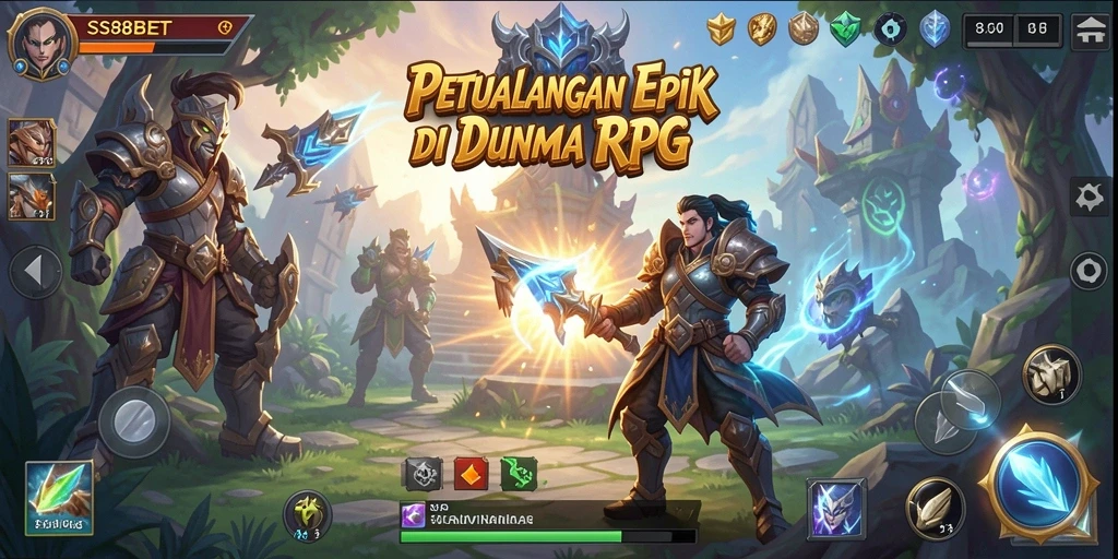 Screenshot utama gameplay RPG dengan petualangan seru di SS88BET.