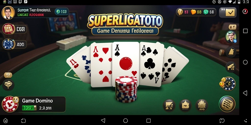 Tampilan menarik gameplay domino di SUPERLIGATOTO.